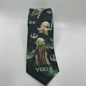 Star Wars Yoda Tie - Black and Green